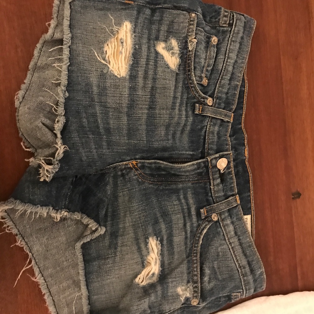 Distressed Denim Bam Short